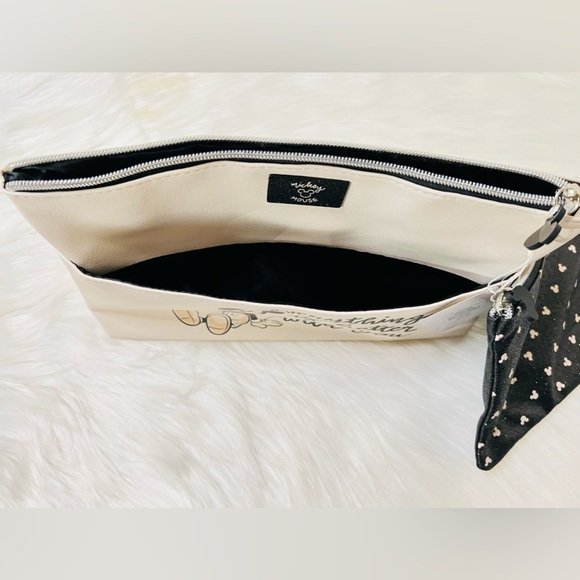 DISNEY Mickey Mouse Travel Makeup Bag with Removable Pouch - Picture 7 of 8